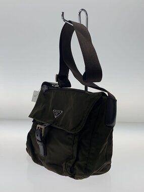 Prada Black logo messenger bag Tessuto Vela Black